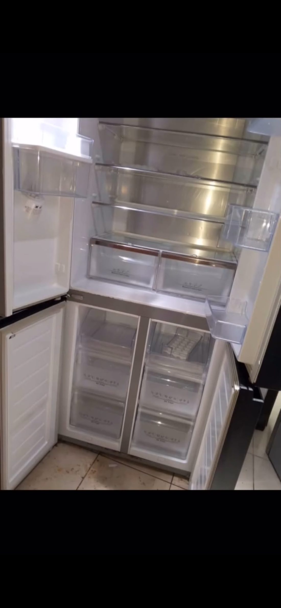 Refrigerator interior spotless and sanitised